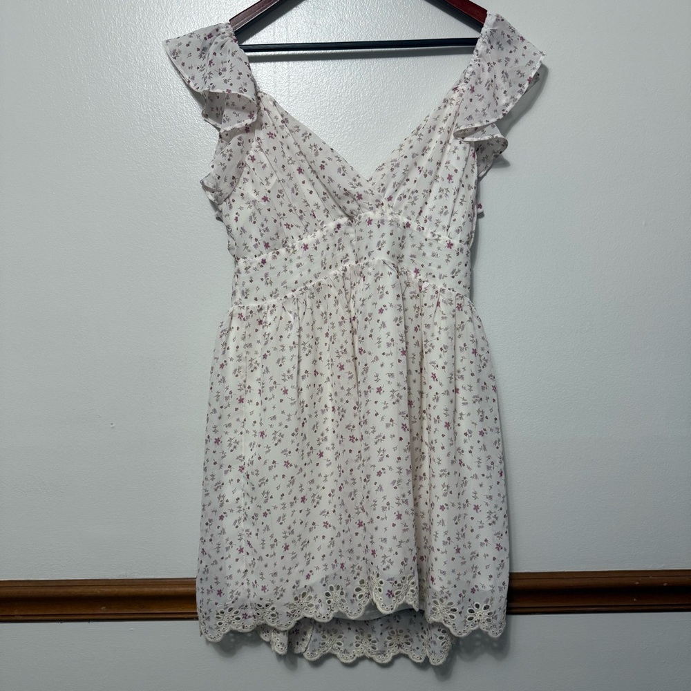 Altar’d State Halley Floral Mini Dress Women’s XL Peasant Babydoll Cottage-core - Picture 14 of 14